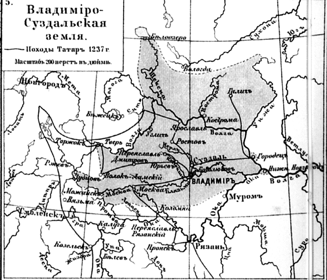 Владимиро суздальская земля контурная карта